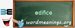 WordMeaning blackboard for edifice